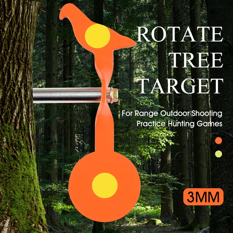 

Rotating Tree Target Metal Stainless Steel Bird Shaped Target Outdoor Slingshots Air Gun Animal Shooting Simple Set Accessories