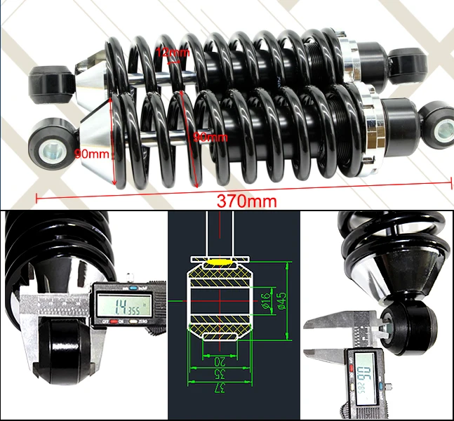 Universal Hot Rod Street Rod Rear Coil Over Shock Set 200/250/300/400 Pound