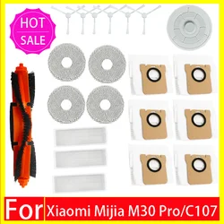 Accessories For Xiaomi Mijia M30 Pro C107 Replacement Roller Side Brush Hepa Filter Mop Cloth Dust Bag mop holder Spare Parts