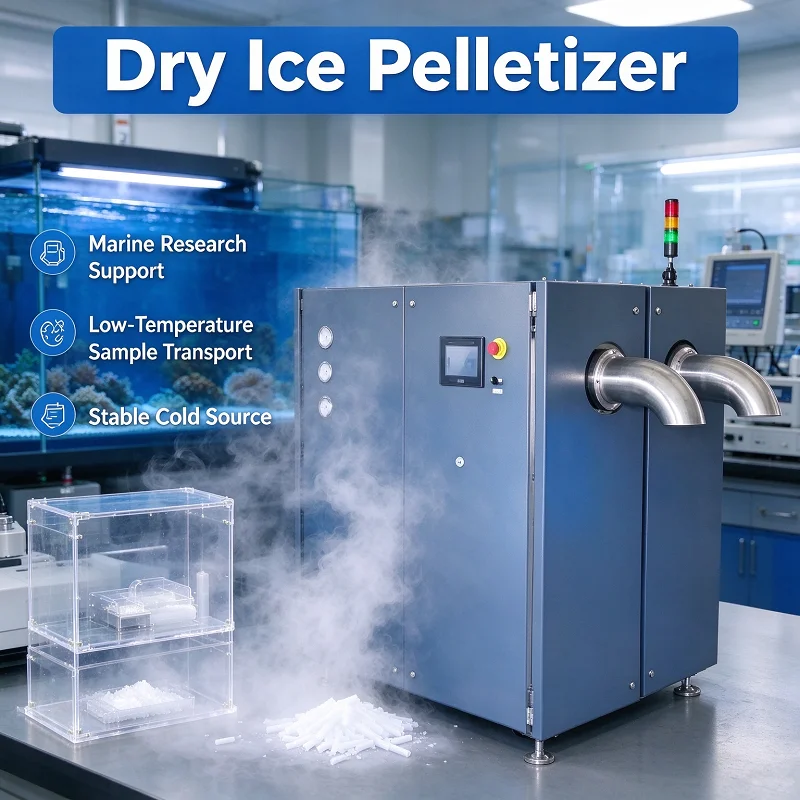 Dry Ice Particles Production Machine 50kg/h CO2 Granulator Commercial Granular Pelletizer Cold Chain