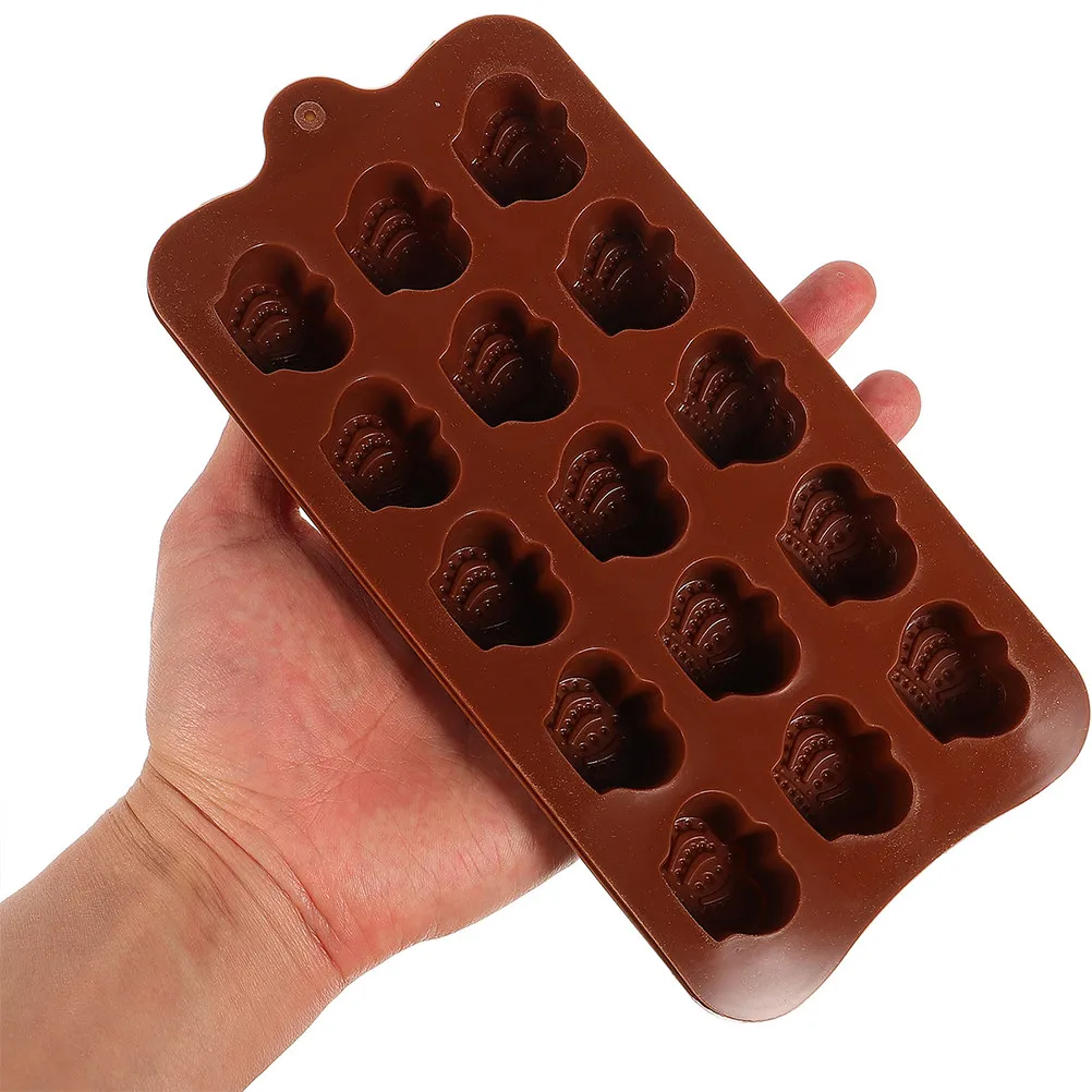 Silicone Chocolate Mold Crown Shape Nonstick Baking Mold for Homemade Candies Mini Cakes Gummies Jelly Ice Cubes Dishwasher Safe