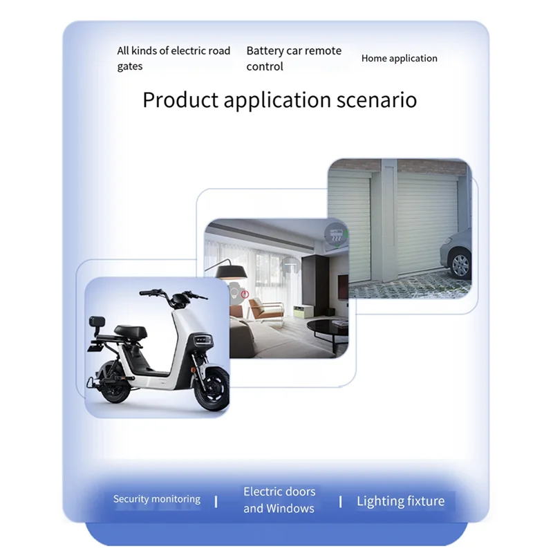 【Подерные предложения】Пульт дистанционного управления для гаражных ворот, 433 МГц, беспроводной пульт дистанционного управления для копирования, полночастотный пульт дистанционного управления, прочный