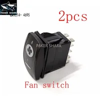 2 piezas 214-4695 Interruptor de botón para 426 F2 414E 416E 428F 416F 422F 432E Interruptor de ventilador para excavadora