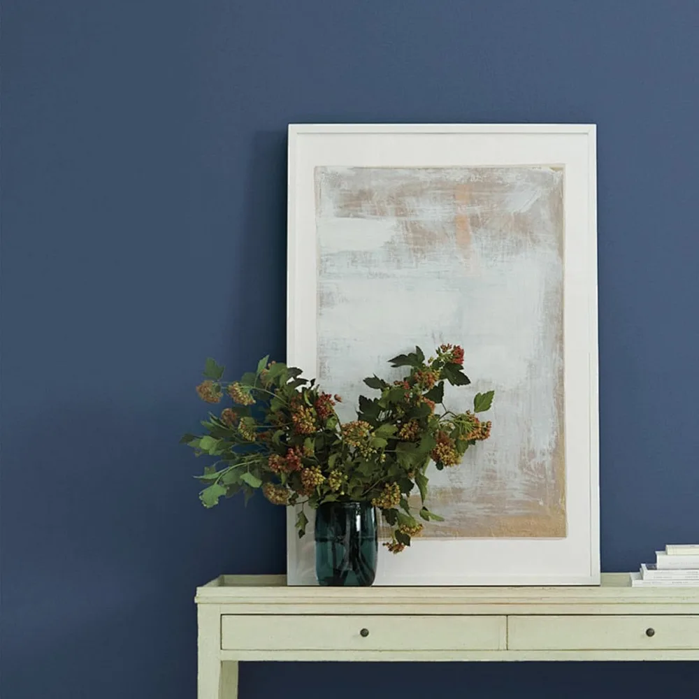 ورق جدران قابل للتقشير واللصق باللون الأزرق الداكن مقاس 23.6 × 474 - ورق اتصال ذاتي اللصق غير لامع، لون خالص، مقاوم للماء للجدران