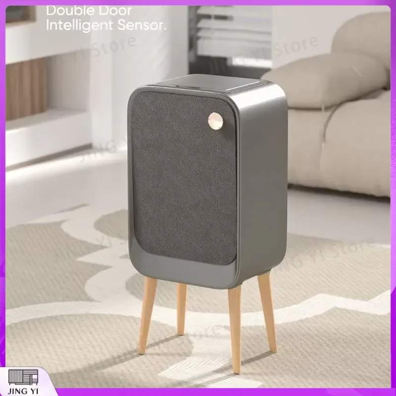 Smart Sensor Trash Can Automatic Lid Motion Activated Waste Bin High Capacity Plastic Household Kitchen Bedroom Living Room