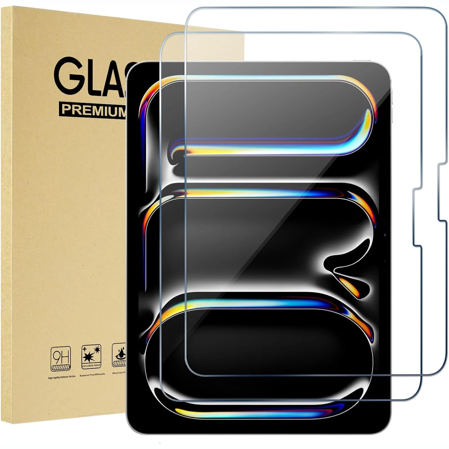 2pcs 9H Tempered Glass For iPad Pro 11 2024 (M4) Clear Screen Protector For iPad A2836 A2837 A3006 Anti Scratch Protective Film