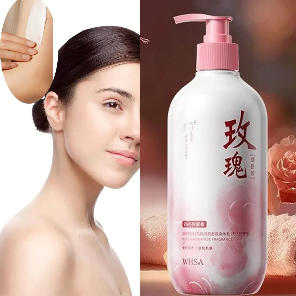 

Лосьон для тела Niacinamide Rose 500 мл, стойкий аромат и освежение, не жирный, увлажняющий и омолаживающий кожу