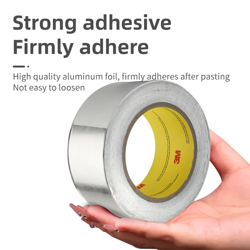 3M 425 Aluminum Foil Tape Conductive Thermal High Temperature Resistant Metal Tape Electroplating Shielding Corrosion-Resistant