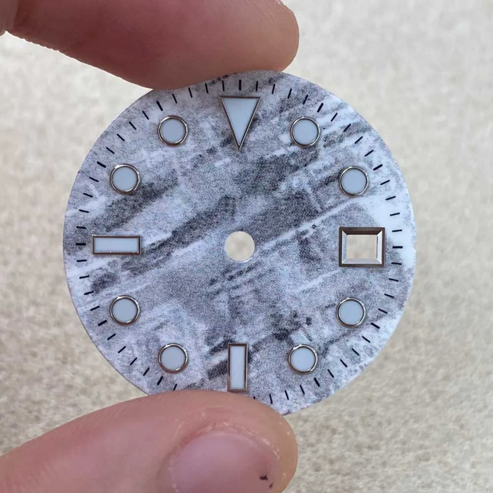 Meteorite Dial 29mm Blue Luminous Watch Faces Men's Watch Replacement Accessory for ETA2836 Japan 8215 8205 Pearl 2813 Movement