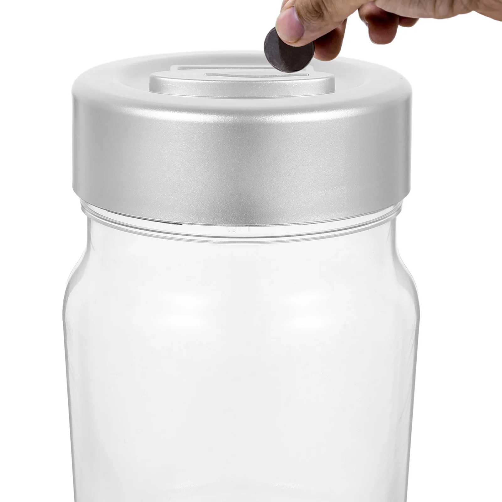 

Piggy Bank Transparent Euro Saving Pot Compact Coin Container For Home Desktop Abs Money Box Daily Use Storage Jar Safe