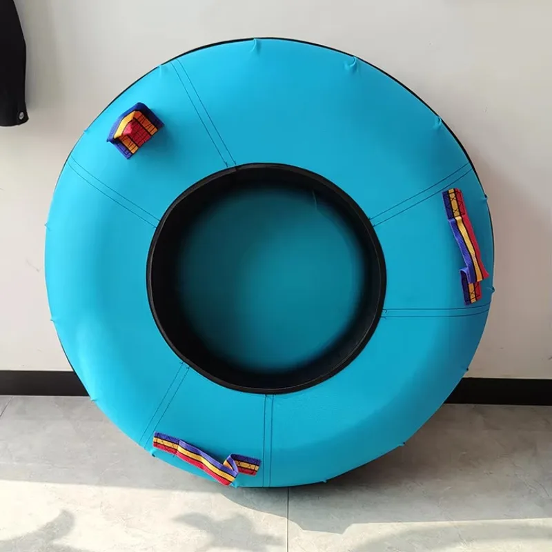 2027  Snow Tube Inflatable Heavy Duty PVC Rubber Bottom Kids Adult Ski Sled Outdoor Winter Sport With Handles Donut Design