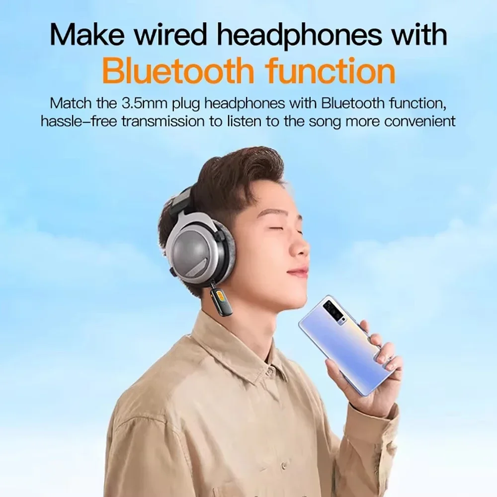 2 で 1 Bluetooth 5.4 オーディオトランスミッタレシーバ 3.5 ミリメートル AUX ジャックワイヤレスアダプタハンズフリーテレビカーキットスピーカー PC ヘッドフォン