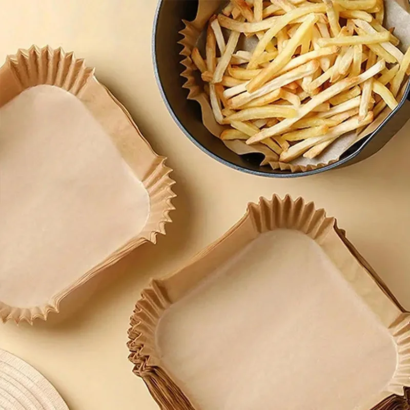 50-Piece Air Fryer Parchment Liners: Non-Stick & Oil-Absorbing Paper for 5-8QT Air Fryers - Image 3