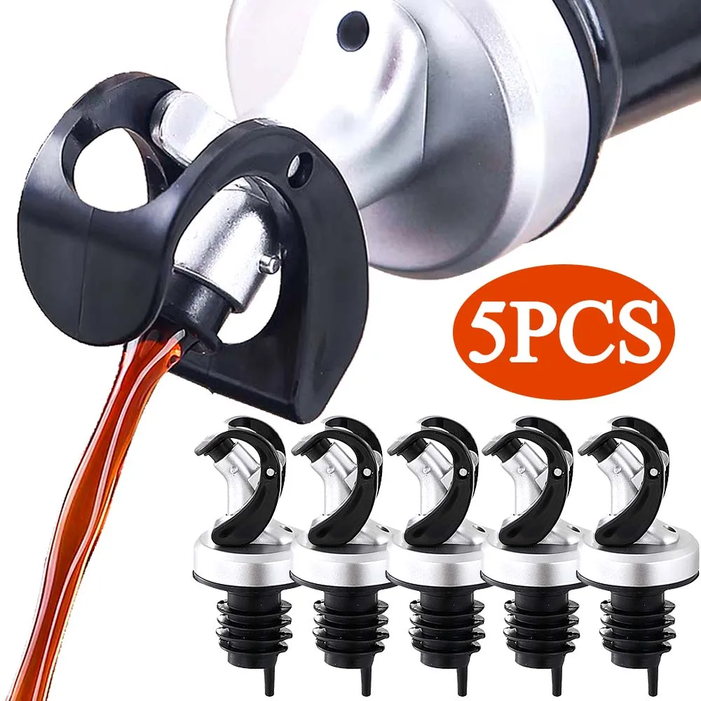 

Oil Bottle Stopper Cap Dispenser Sprayer Lock Wine Pourer Sauce Nozzle Liquor Leak-Proof Plug Bottle Stopper Home Kitchen Tool