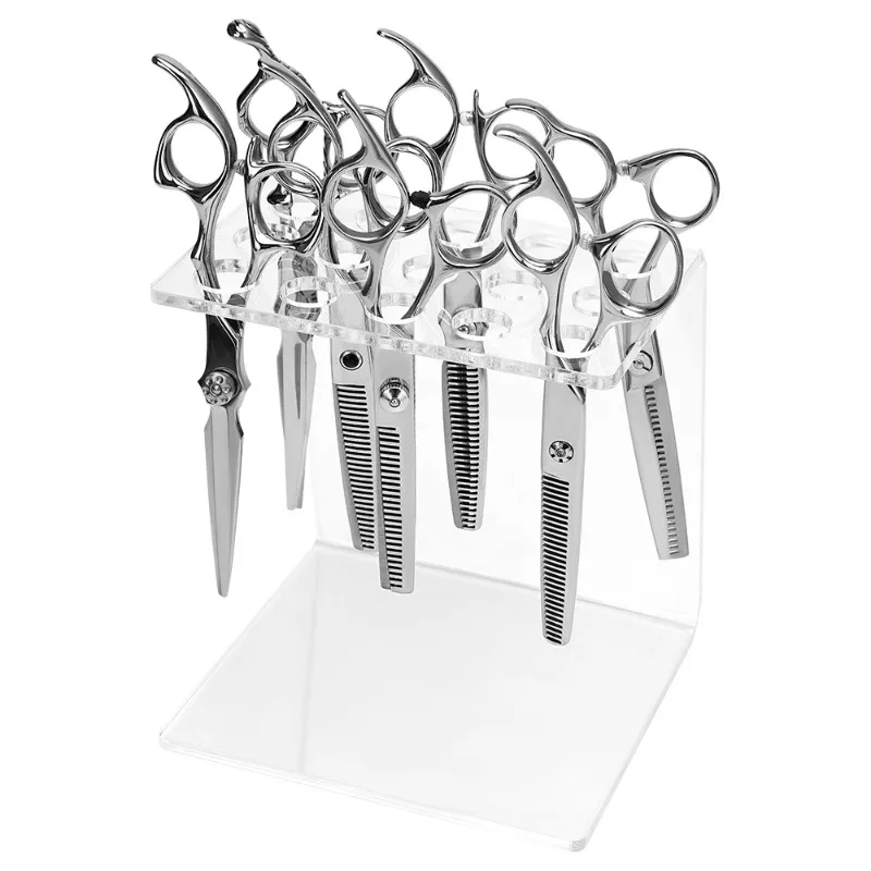 

Профессиональный акриловый держатель для ножниц - органайзер для салонных ножниц и расчесок для парикмахерской/укладки волос, настольное хранилище