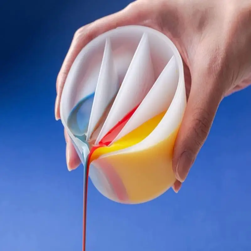 1-12 Chiếc DIY Nhựa Silicon Trộn Cup Phân Phối Cốc DIY Nhựa Chống UV Phối Màu Cốc Nhựa Lỏng Đo ly Trang Sức Làm