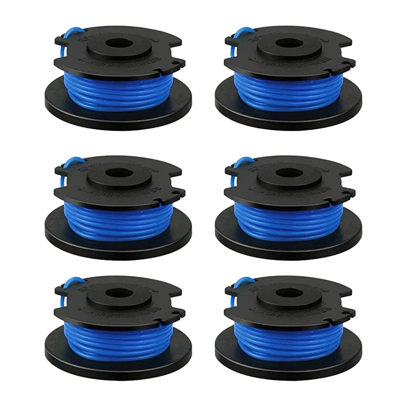 6 Pack Replacement Spools For Ryobi One+ AC14RL3A 18V 24V 40V Cordless Trimmers, Weed Eater String Auto-Feed