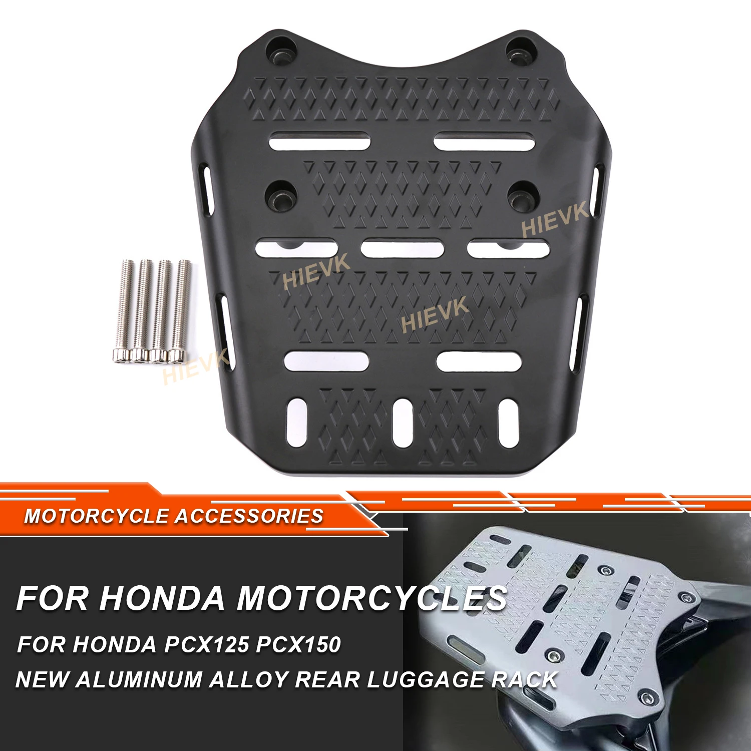 

Motorcycle 2014-2023 New Aluminum Alloy Modified Universal Rear Shelf Trunk Fixing Bracket Suitable For Honda PCX150 PCX160