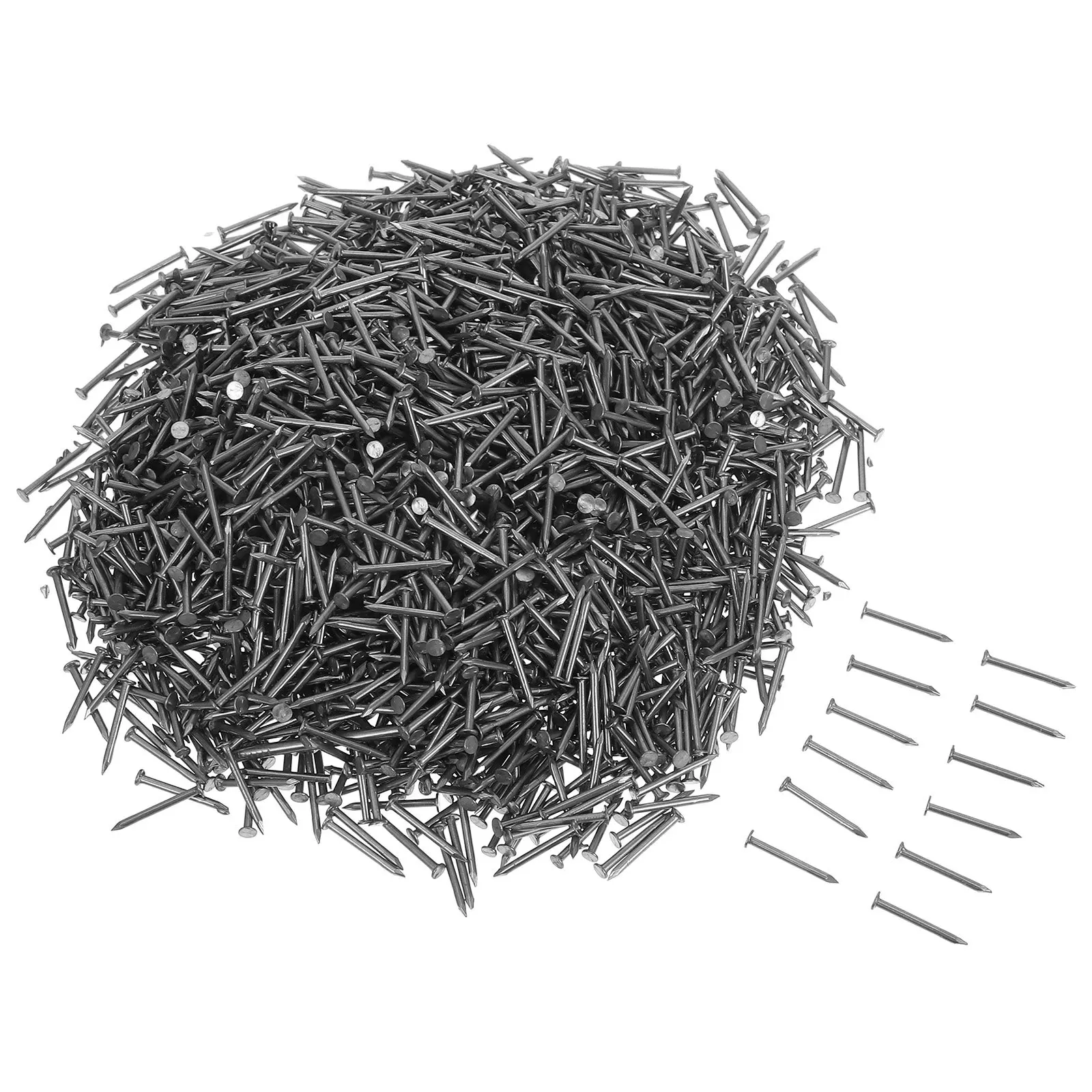1 Bag Stainless Steel Cement Nails Point Tip Strong Straight Nails for Concrete Wall Wood Finishing Small Assorted Steel Nail