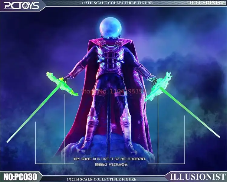 Auf Lager PCTOYS PC030 Sammlerfigur im Maßstab 1:12, Mysterio Quentin Beck Magier, komplettes Set, 6-Zoll-Actionfigur, Modellspielzeug, Geschenke