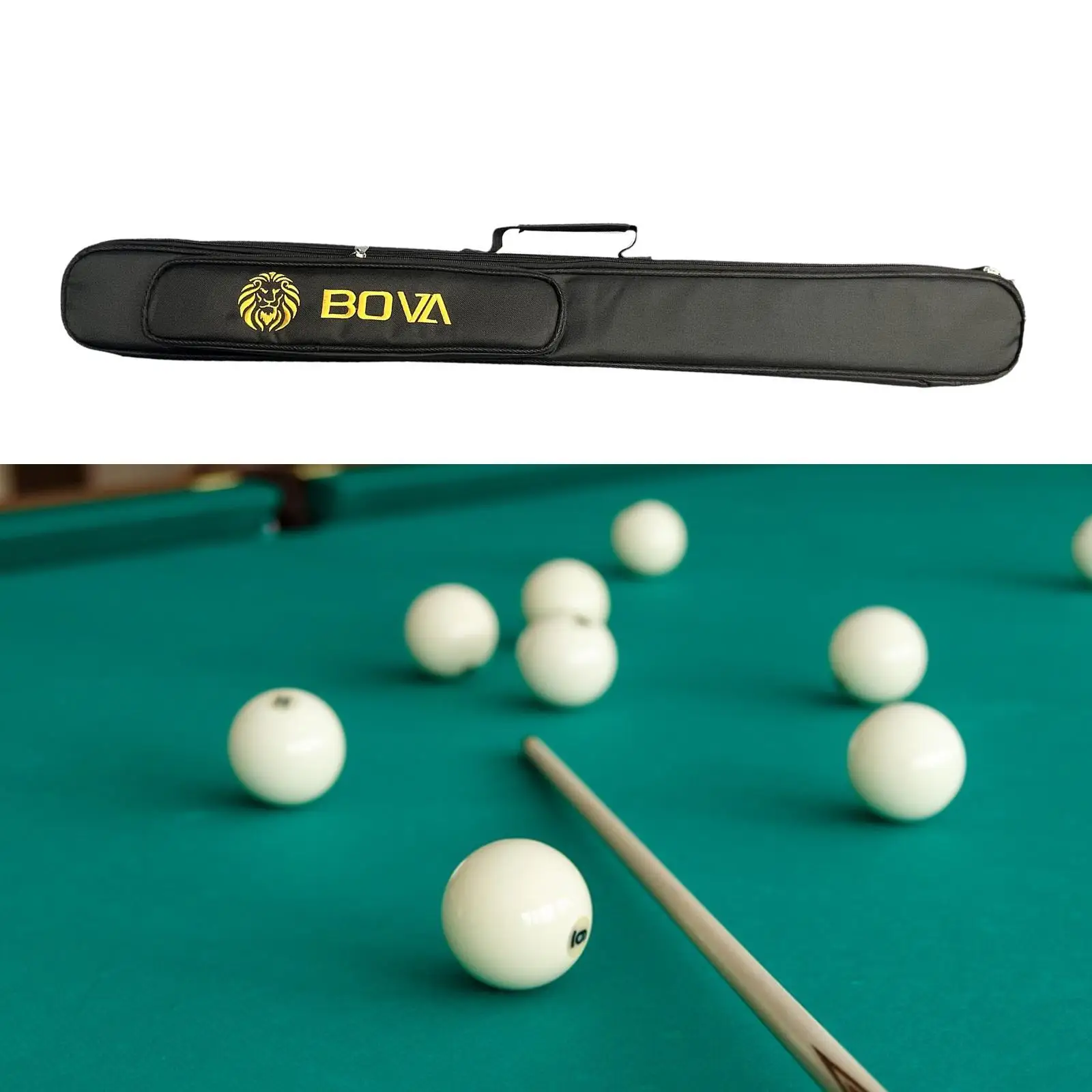 Portable Pool Cue Bag 1/2 Cue Compatible Oxford Cloth Billiard Stick Holder Easy Carry for Professional Billiards Game Room