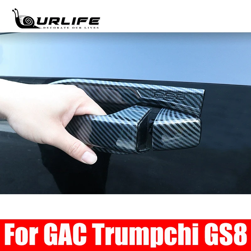 

For GAC Trumpchi GS8 2021 2022 2023 2024 2025 Accessories New Carbon Fiber Car Door Handle Cover Trim Auto Parts