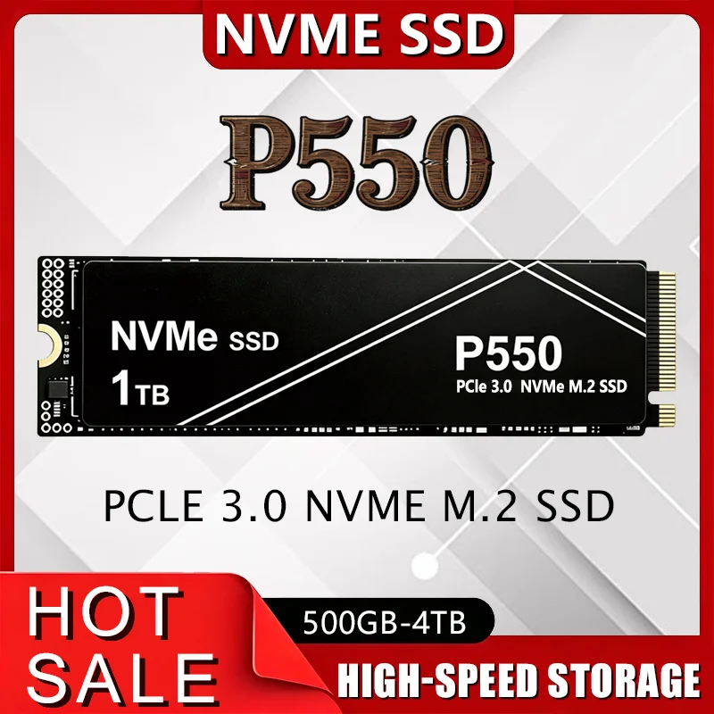 New P550 Gen PCIe NVMe SSD 500GB/1TB/2TB/4TB Internal Storage for Desktop PC & Gaming Laptop High Speed NVMe SSD Storage