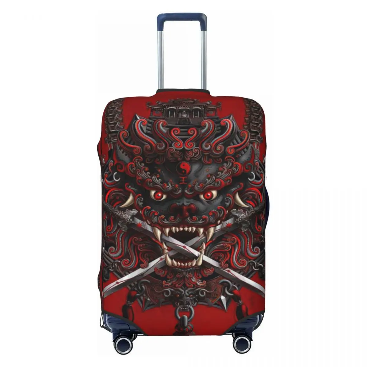 

Goth Oni, Japanese Demon Print Luggage Protective Dust Covers Elastic Waterproof 18-32inch Suitcase Cover Travel Accessories