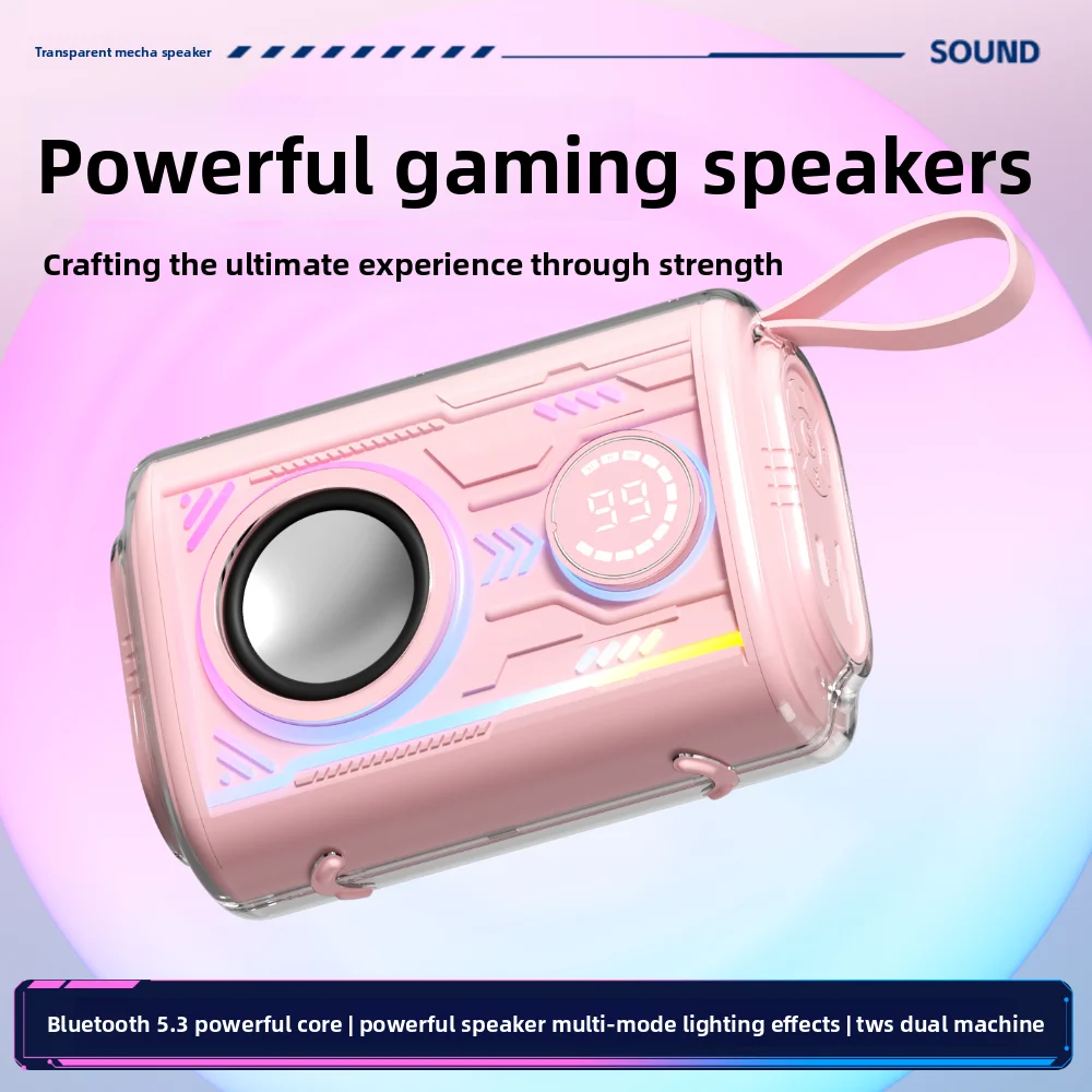 Gaming Speaker - Speaker Bluetooth Gaming Mecha Transparan VYOPBC