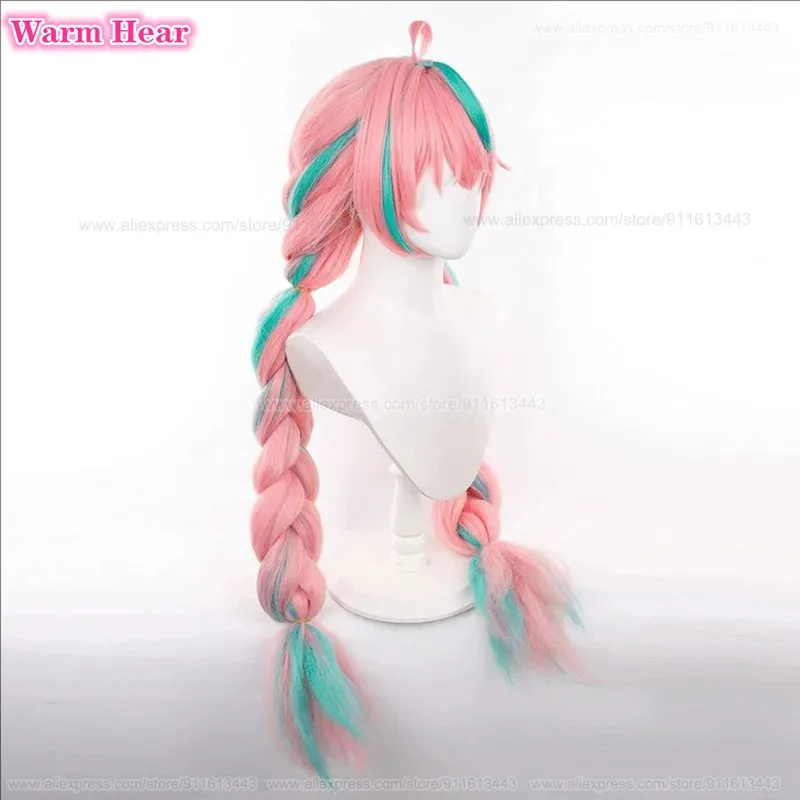 لعبة Varesa الاصطناعية طويلة 100 سنتيمتر مختلط اللون مزدوجة تويست جديلة شعر مستعار مقاومة للحرارة الشعر هالوين حفلة تأثيري أنيمي الباروكات سم ؛ 5