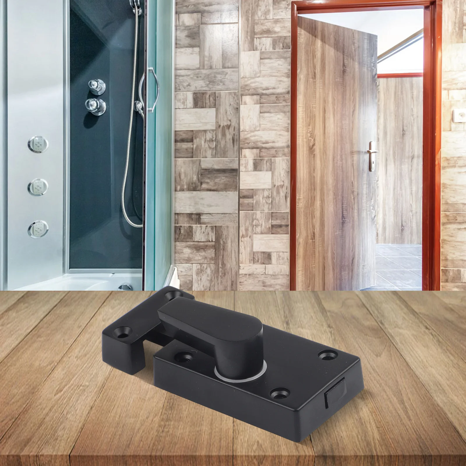 Indicator Bolt Lock for Indoor Bathroom Doors with Zinc Alloy Housing and Vacant Engaged Status Visualization Capability
