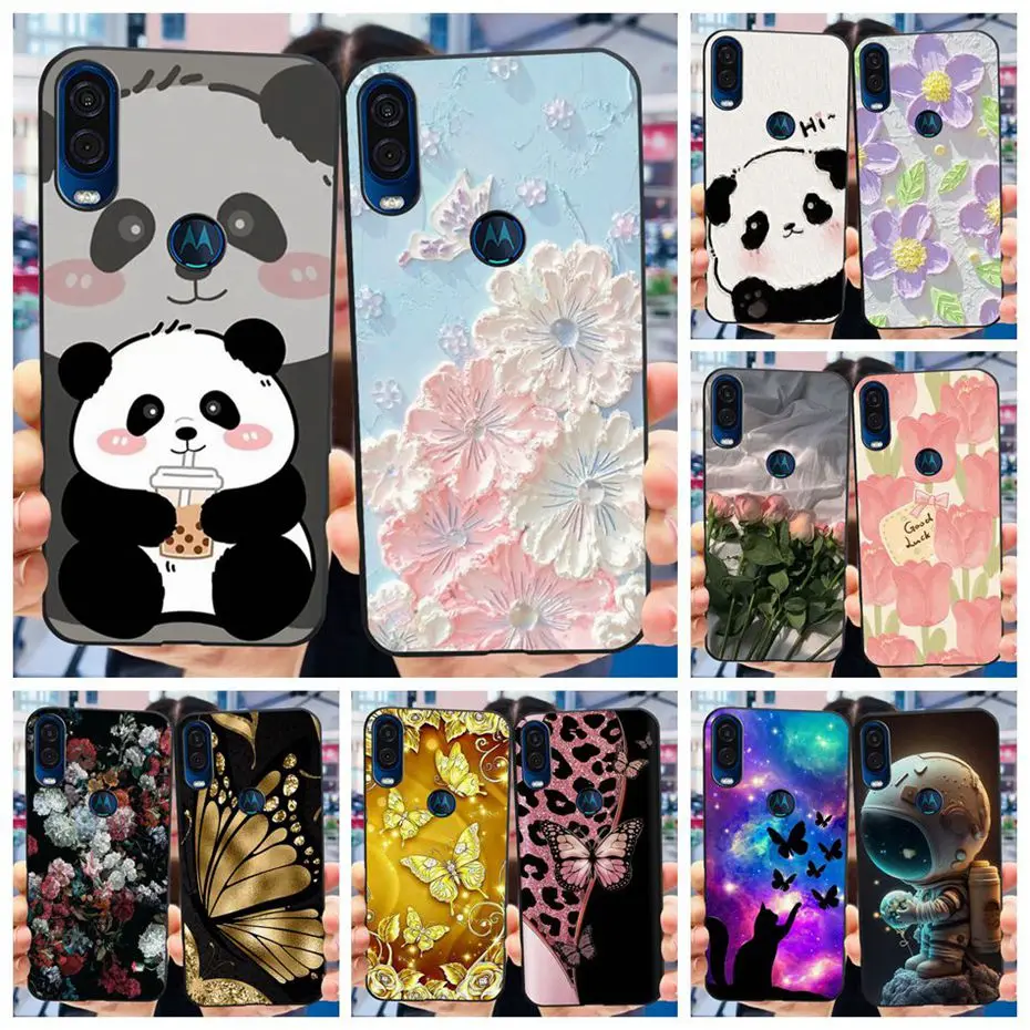 Lovely Printing Case For Motorola Moto One Vision Soft Silicone TPU Back Cover For MOTO One Vision XT1970-1 XT1970-2 Phone Cases