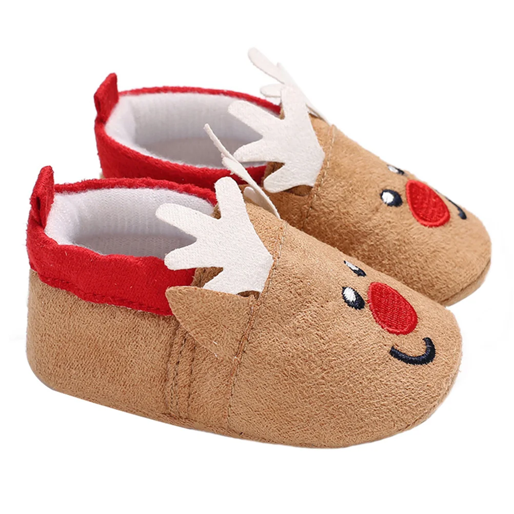 

Christmas Baby Cotton Shoes Infant Prewalkers Bright Color Toddler Winter Shoes Kids Soft Material NonSlip Sole Lightweight