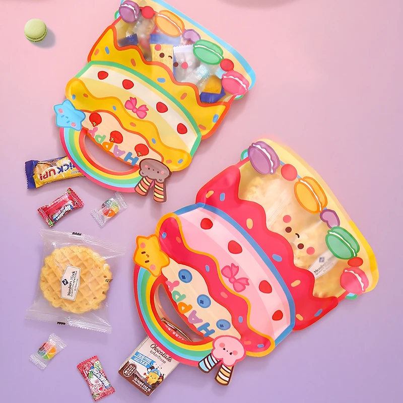 TETP 50 قطعة حقيبة عيد ميلاد سعيد كرتونية حقيبة هدايا عصرية للحفلات والاحتفالات تغليف بسكويت الحلوى المصنوعة يدويًا