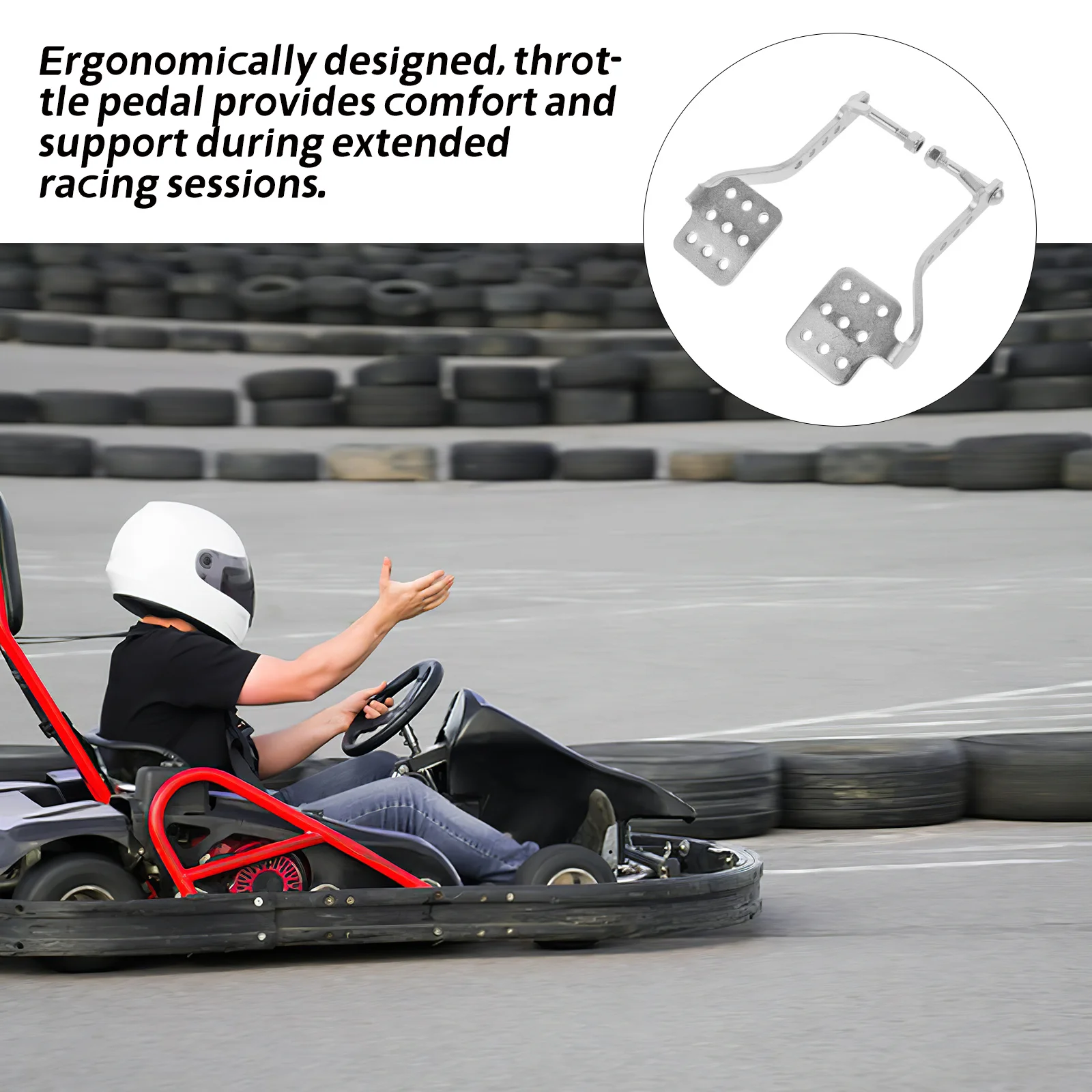 زوج واحد من دواسة الفرامل لـ Go Kart 212Cc دواسة ألومنيوم للتحكم في الخانق متوافقة مع Kart #1