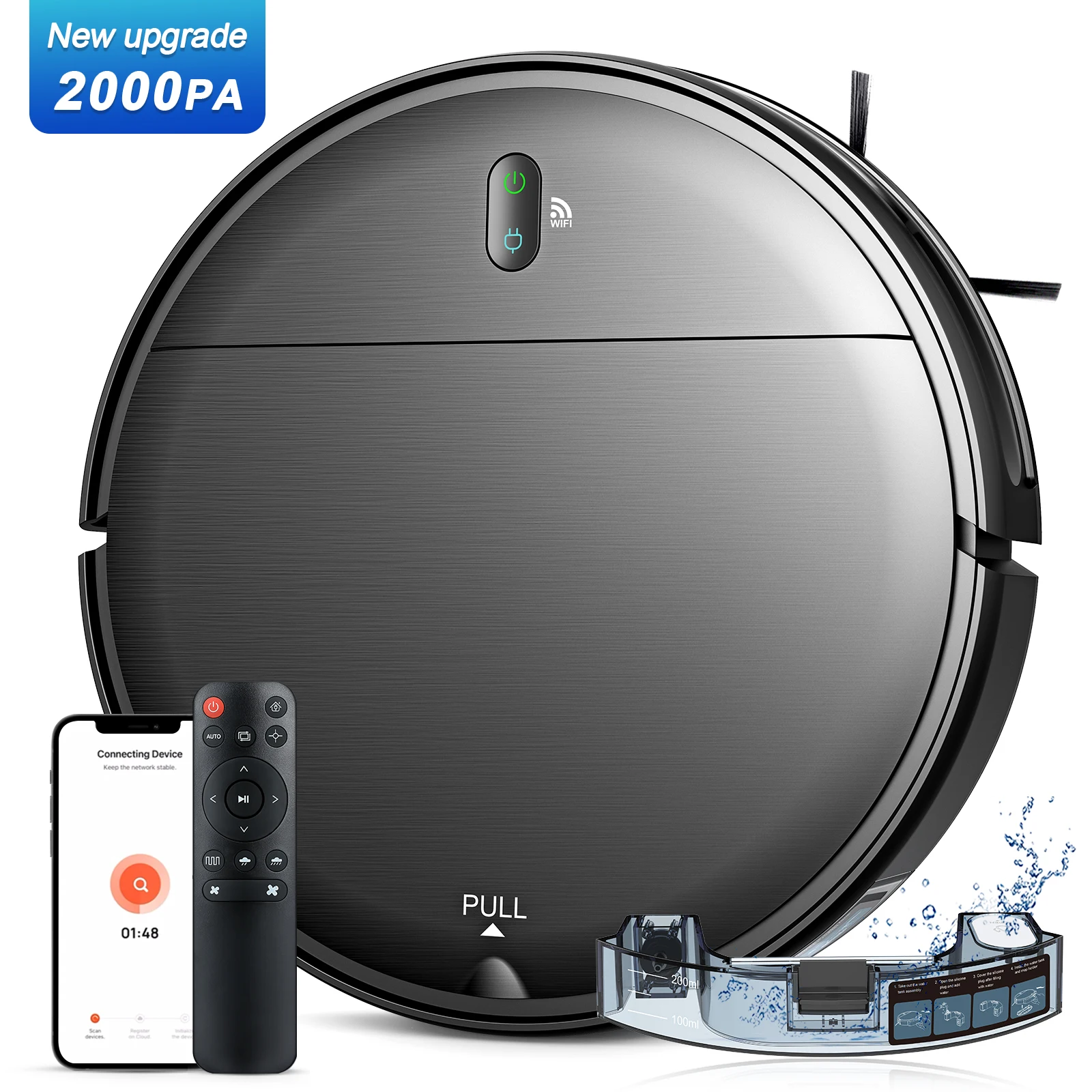 

In Stock Hot Sale Cleaning Robot Aspirateur Robot Vacuums Sweeping Smart Mop wet dry Robot Vacuum Cleaner