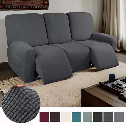 1/2/3seater Recliner Sofa Covers For Living Room Stretch Jacquard Washable Armchairs Slipcover Couch Cover Protects Furniture