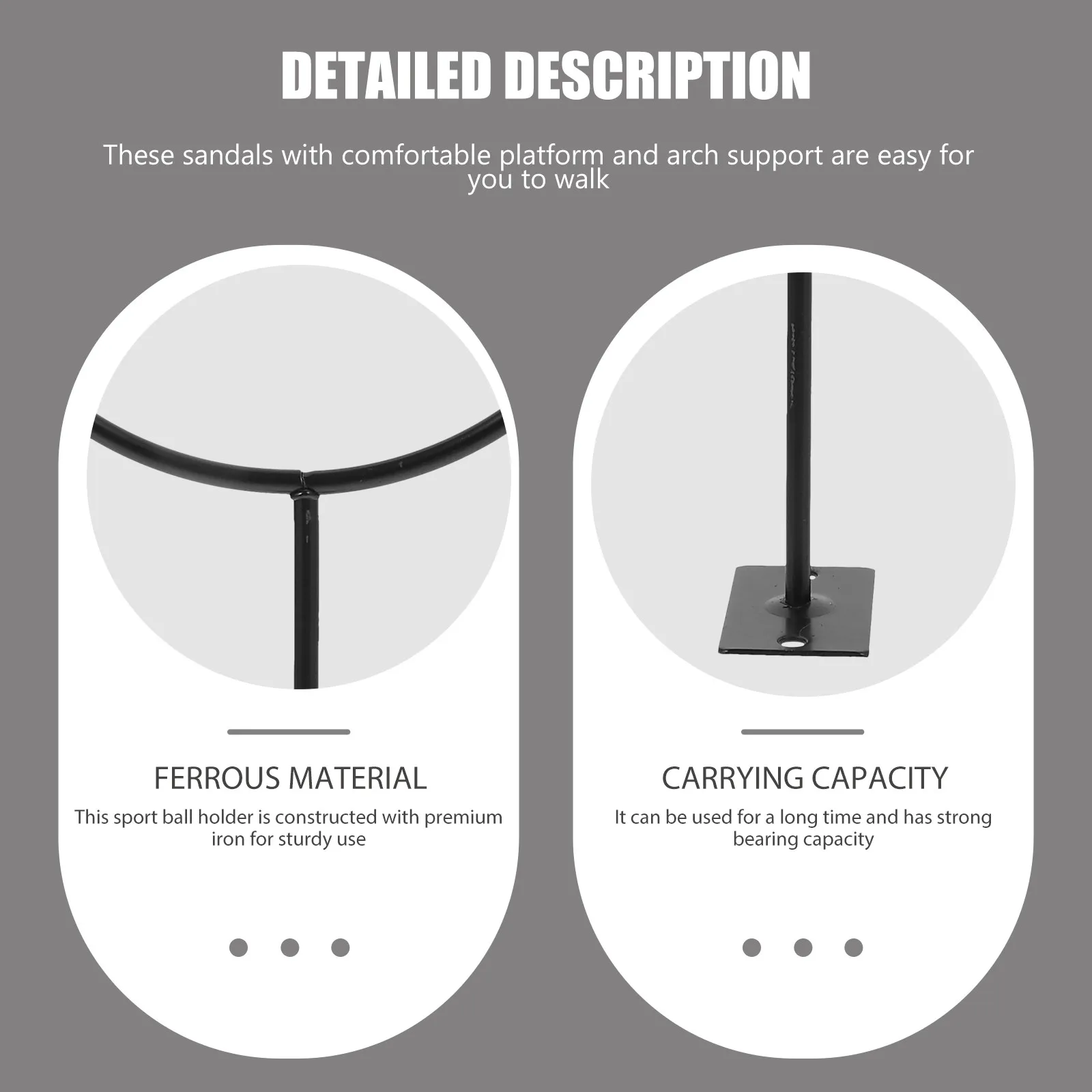 5Pcs Iron Ball Holder Wall Mount Sports Equipment Rack for Basketball Soccer Volleyball Medicine Ball Storage Shelf with Pre