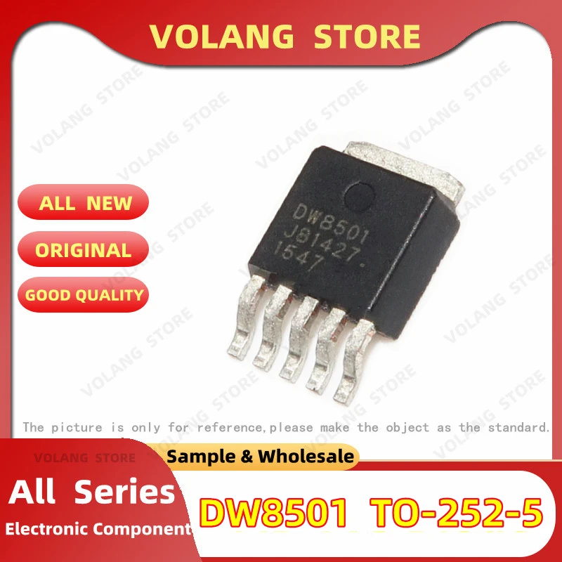 5Pcs/LOT  New Original DW8501-TOJCCT LED Driver IC Chip TO252-5L Silk Screen Mark DW8501 5Pin