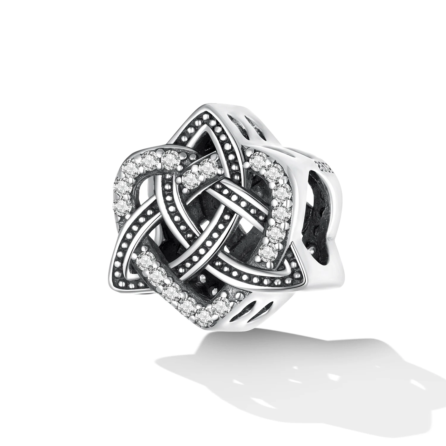 WOSTU Charm aus 925er-Sterlingsilber, Retro-Spiralschlange, Arbeitsschiff, hohles Kreuz, Schmetterling, Silikonperle, passend für Original-Armbänder, DIY-Geschenk