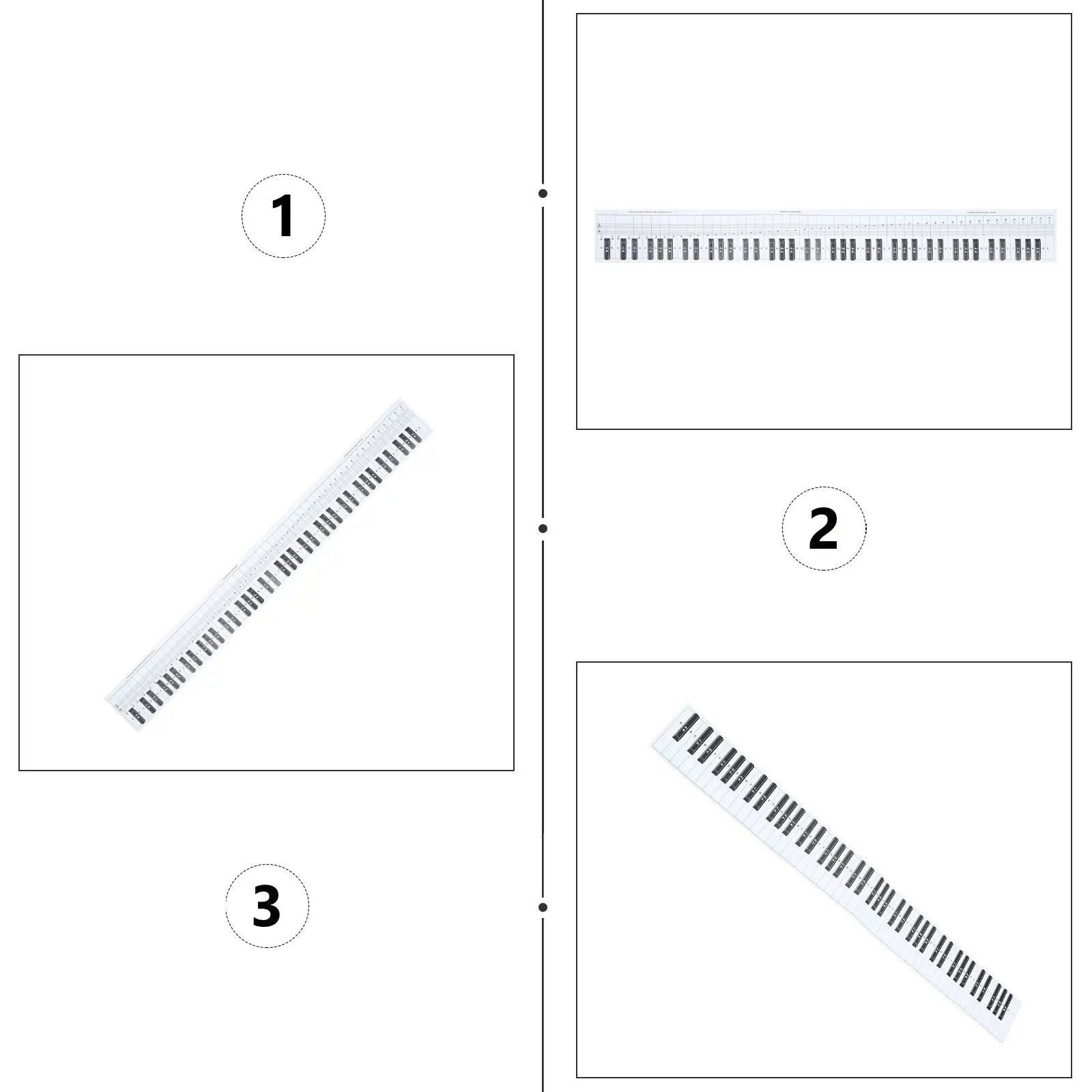 

1pc 88 Key Piano Keyboard Practice Paper Waterproof Rollable Learning Chart For Beginners Students Teachers Instrument Accessory