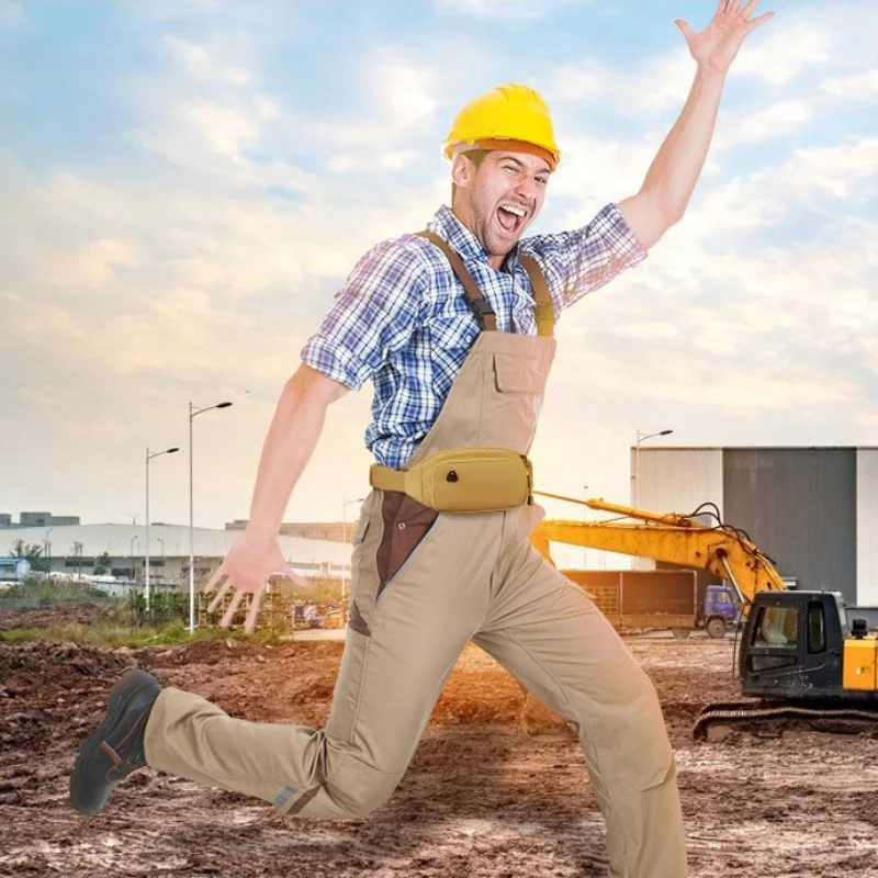 حقيبة خصر رياضية للرجال للمشي لمسافات طويلة في الهواء الطلق وحزام مقاوم للماء سميكة ومقاومة للاهتراء وسعة كبيرة #2