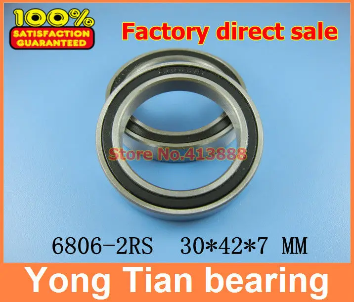 500pcs Free Shipping SUS440C environmental corrosion resistant stainless steel bearings (Rubber seal cover) S6806-2RS 30*42*7 mm