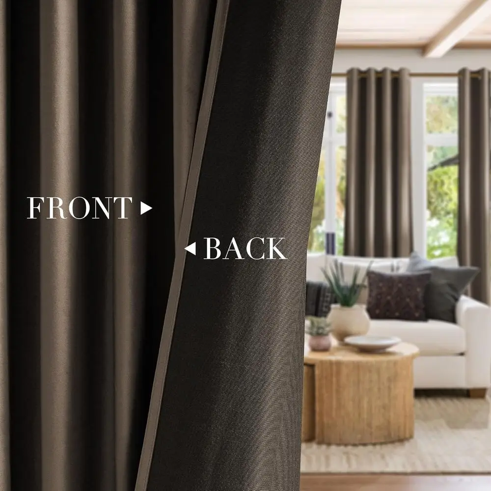 Beigefarbene Samtvorhänge für Wohnzimmer, 96 lang, 2-teiliges Set, Tülle oben, weich, raumverdunkelnd, 52 B x 96 L