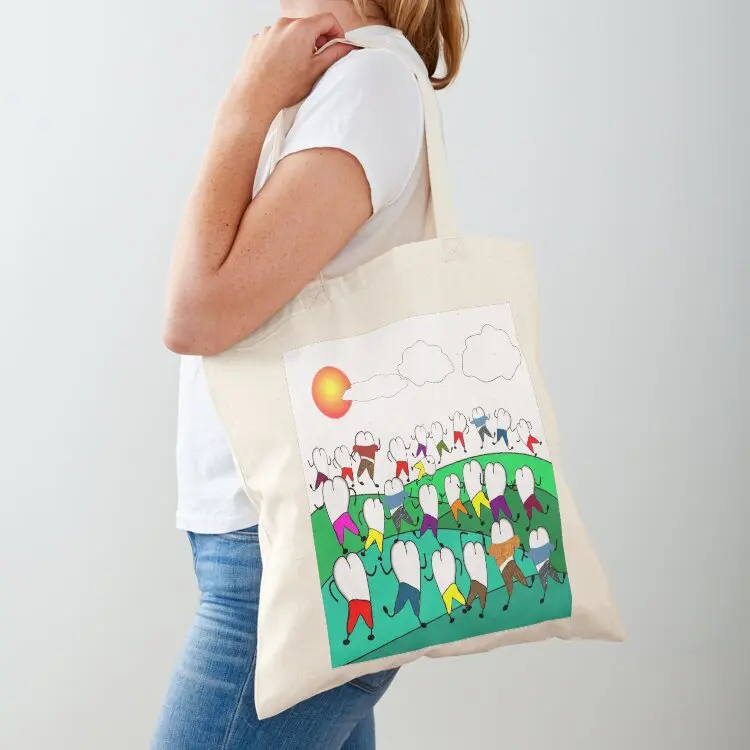 

Whimsical Dental Teeth Art Tote Bag hand bags woman shopping bag Women's bags supermarket folding bag
