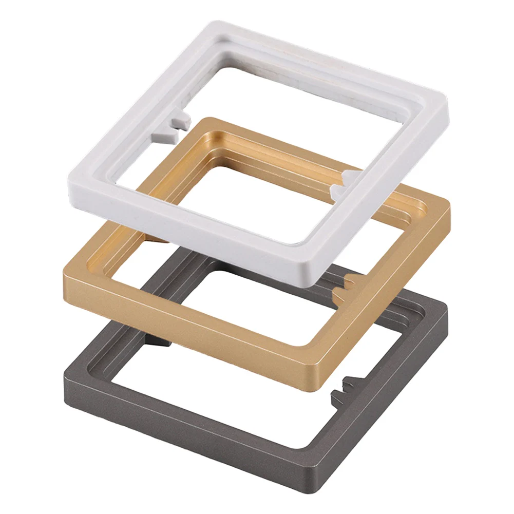 2PCS Square Spacer 10MM Single Socket Spacer 1 Gang Frame Plates Electrical Socket Spacer Wire Box Height Increasing Rings