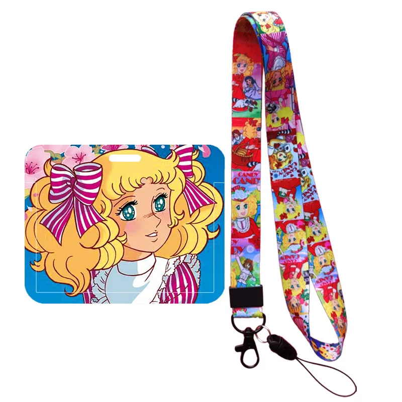 Urocze dziewczęce etui na wizytówki z cukierkami Wizytówka damska Wiszące etui na karty na szyję Smycz Etui na dowód osobisty pielęgniarki