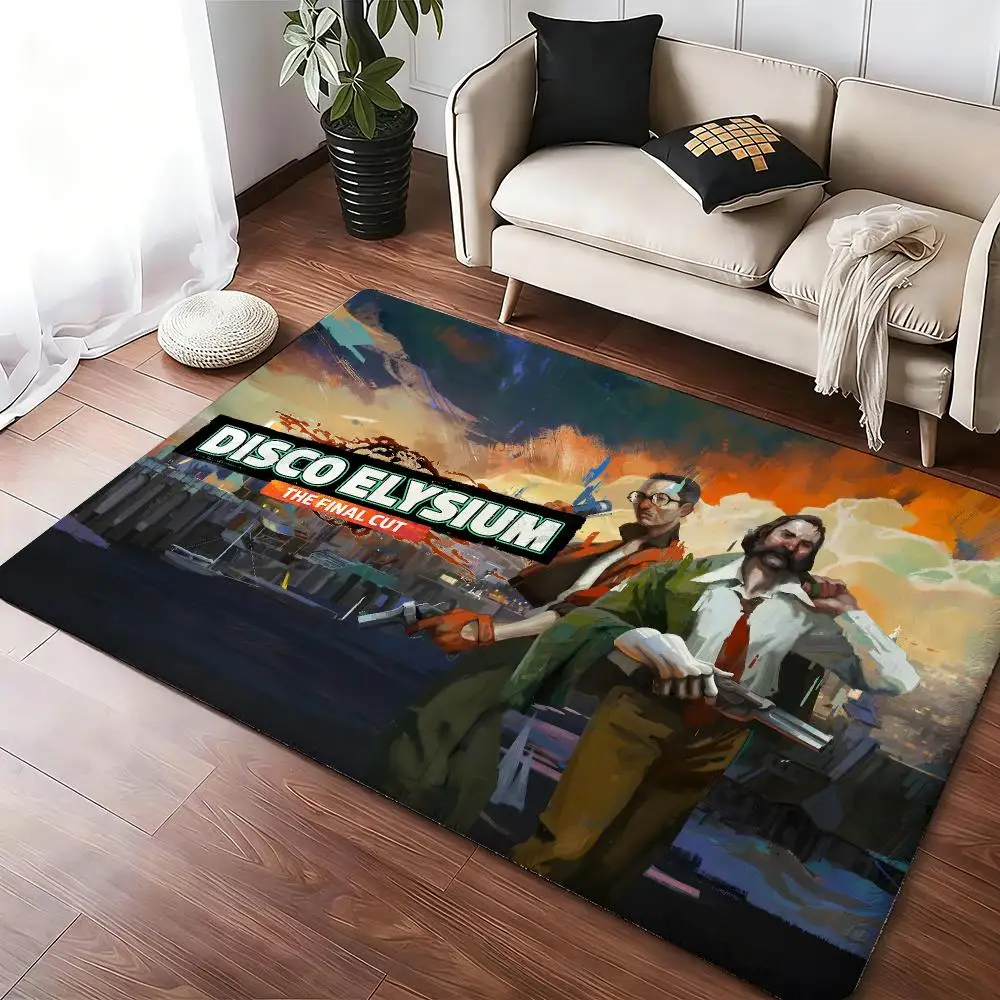 Disco game Elysium Floor Mat Soft Thickened Absorbent Non-Slip Bedroom Living Room Door Mat Home Decor Flannel Rugs
