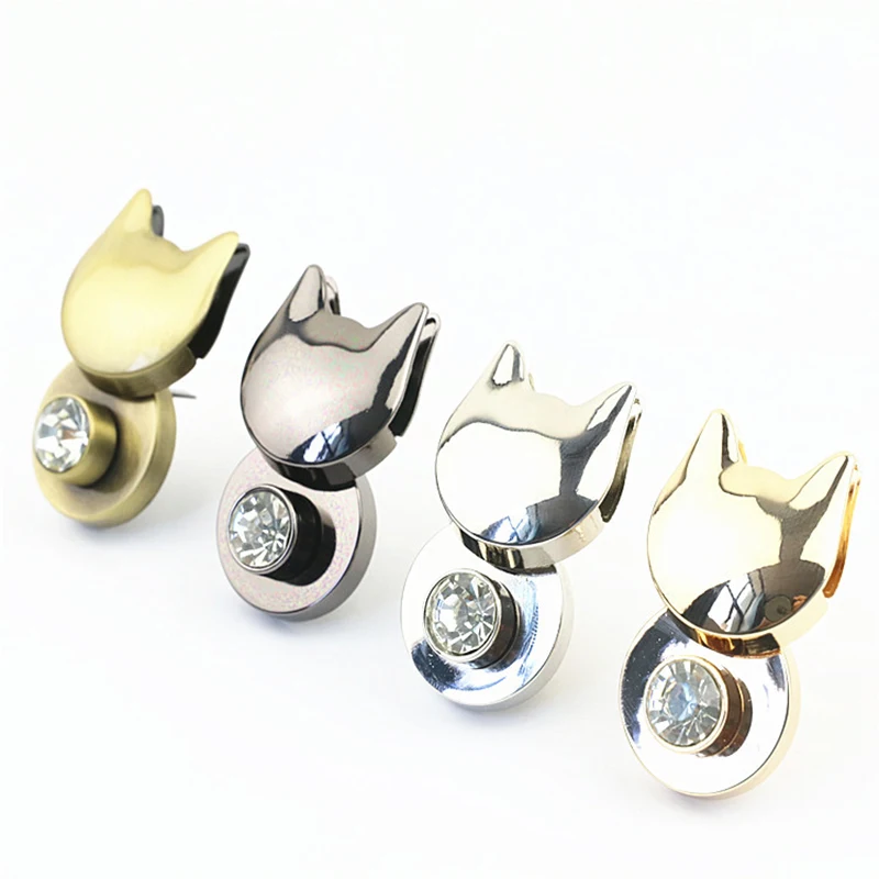 1x Metal Cat Shape Turn Lock Fashion Cute Bag Lock Closure Clasp Leather Craft Women Bag Handbag Shoulder Bag Purse DIY Hardware