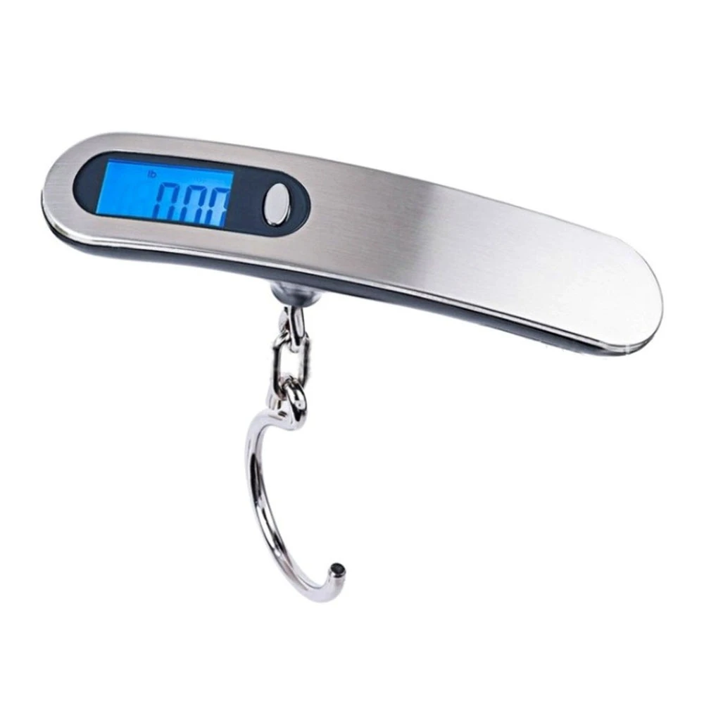 LCD Digital Luggage Scale 50kg Portable Electronic Scale Weight Balance Suitcase Travel Bag Hanging Steelyard Hook Fishing Scale